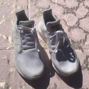 Womens Adidas white lace up sneakers